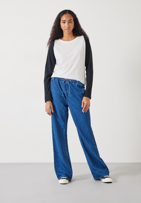 Slouchy Tie Waist Jeans