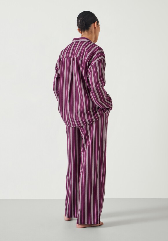 Amita Cotton Flannel Multi Stripe Pyjamas