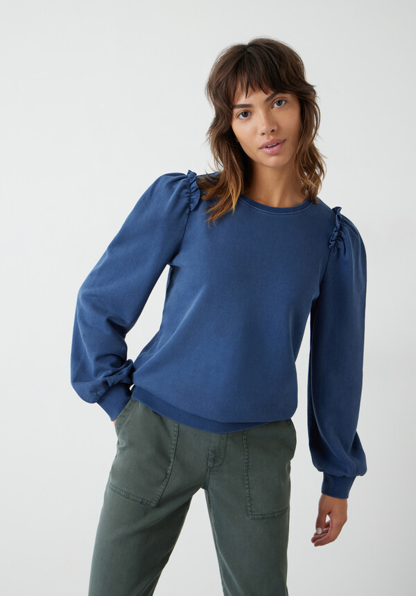 Emilia Cotton Ruffle Sweatshirt