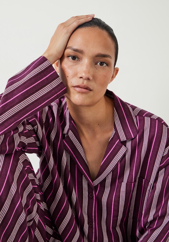 Amita Cotton Flannel Multi Stripe Pyjamas