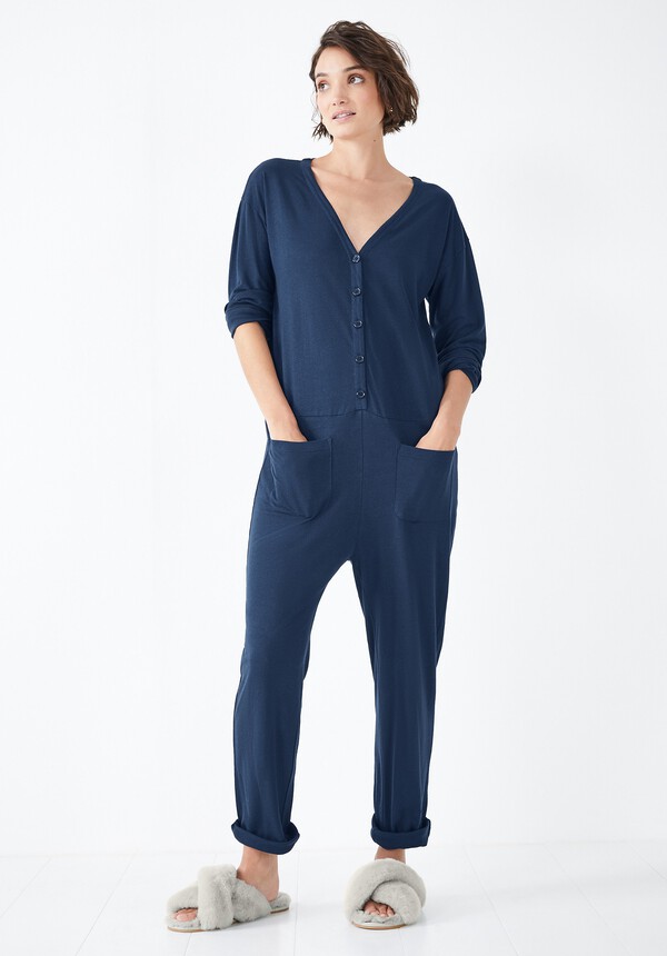 Chesten Linen Blend Jersey Onesie