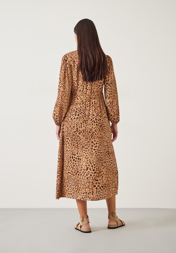 Kiera Leopard Midi Dress