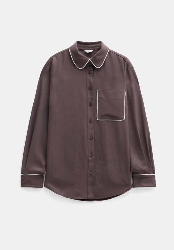Kinsey Long Sleeve Piping Detailed Shirt
