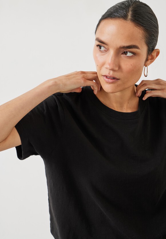 Hattie Cotton Slub Crew Neck T-Shirt