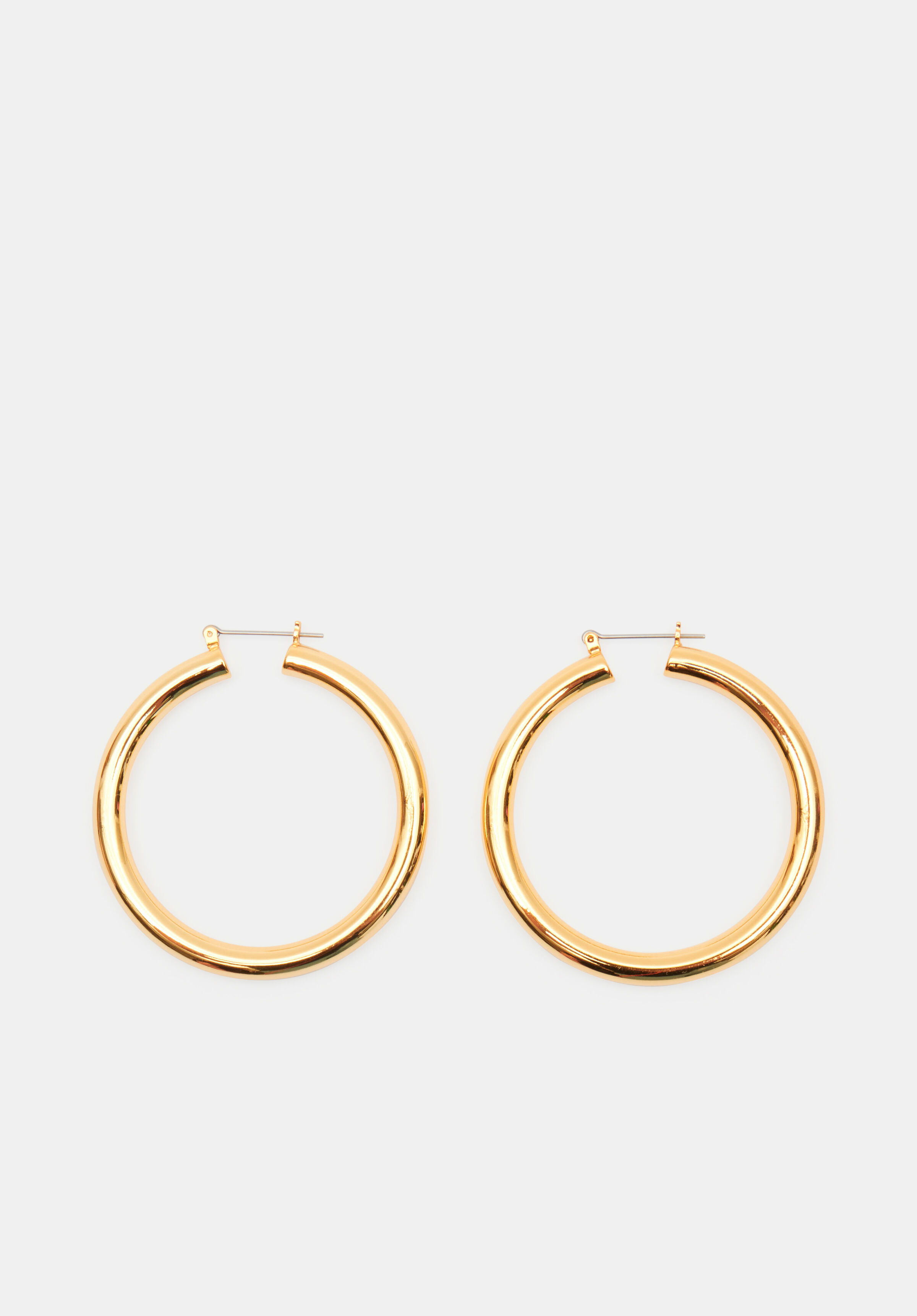Tube gold discount hoop earrings
