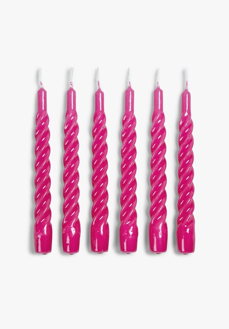 Anna and Nina - Twisted Candles Set Of Six