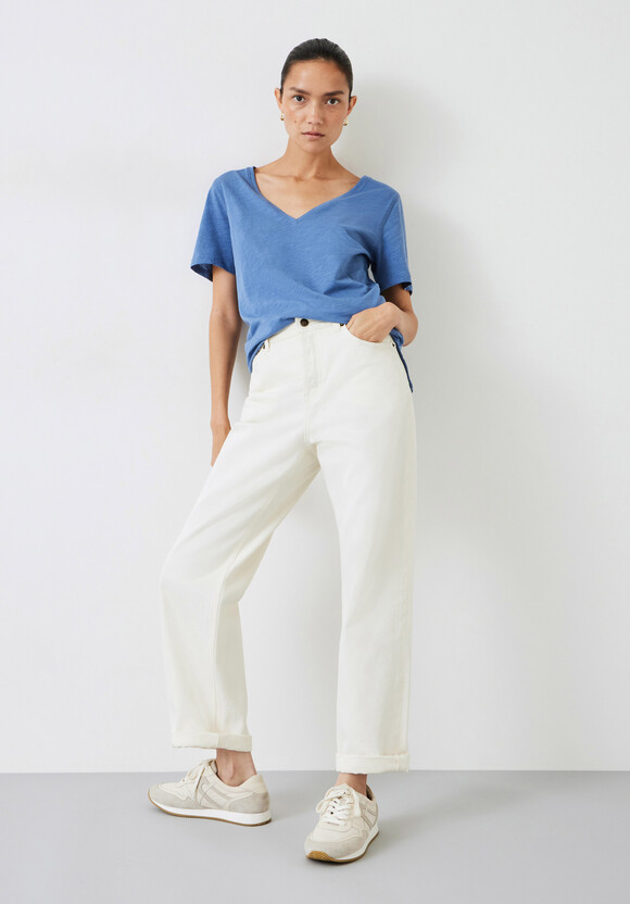 Kali Cotton Slub V-Neck T-Shirt