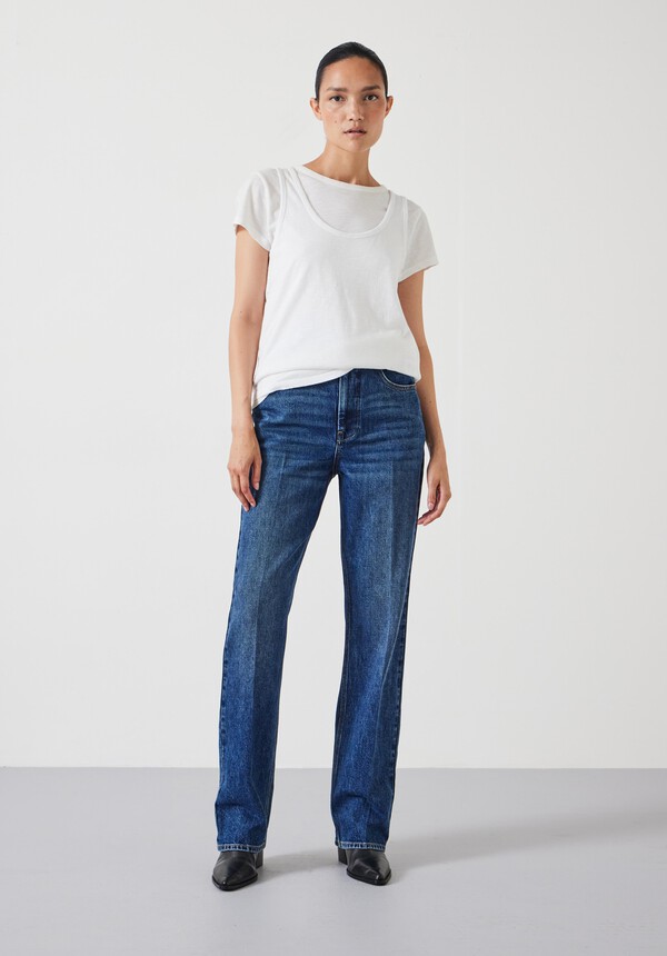 Elliot High Waisted Straight Jeans