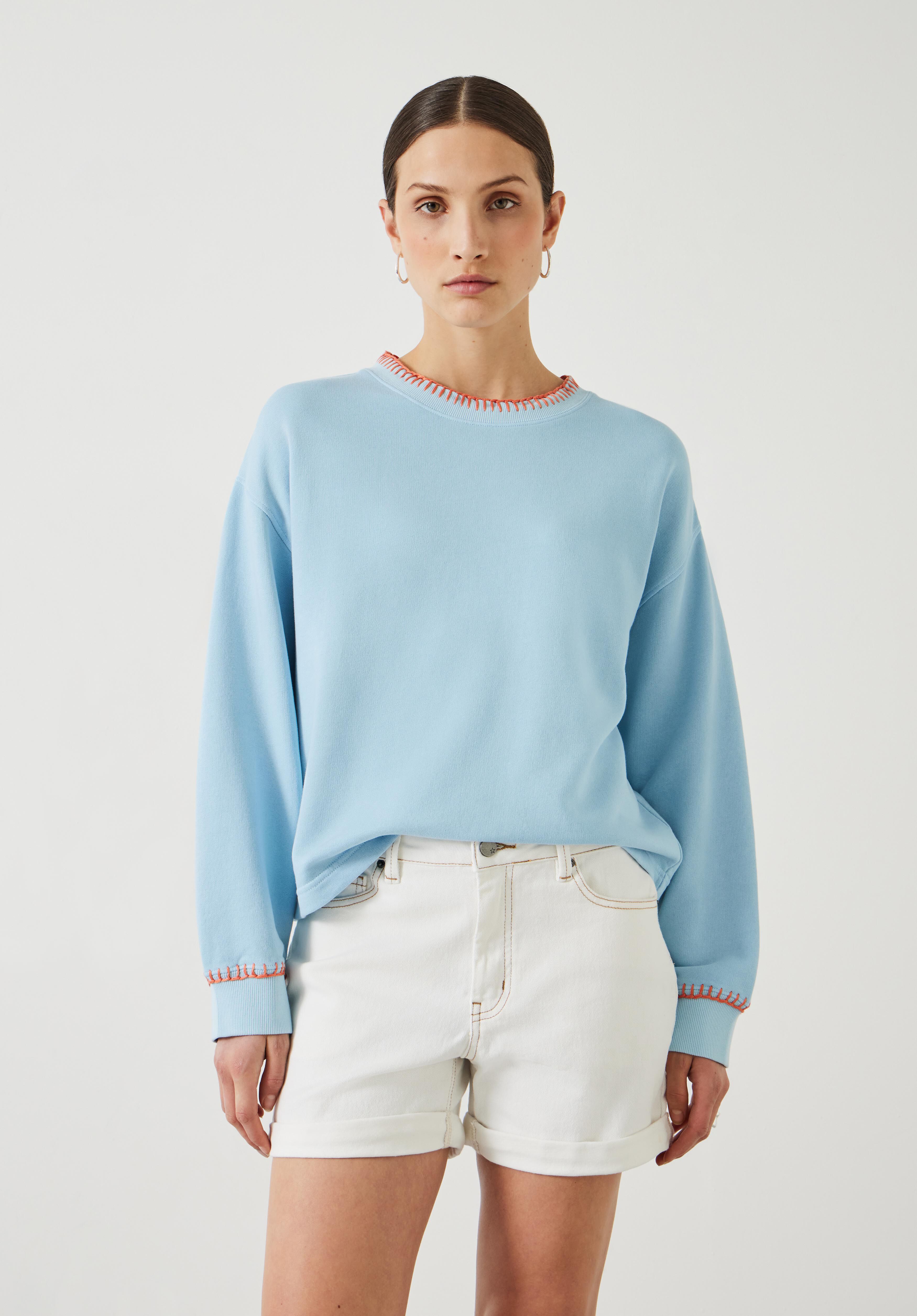 Phoebe Relaxed Contrast Stitch Sweatshirt