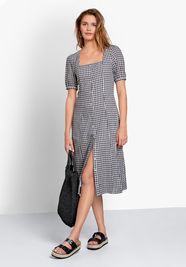 Square Neck Midi Dress