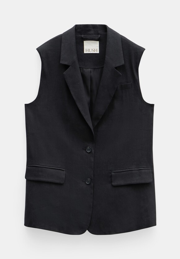 Lana Relaxed Linen Blend Waistcoat