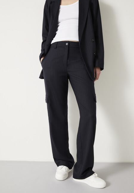 Courtney Cargo Pinstripe Trousers
