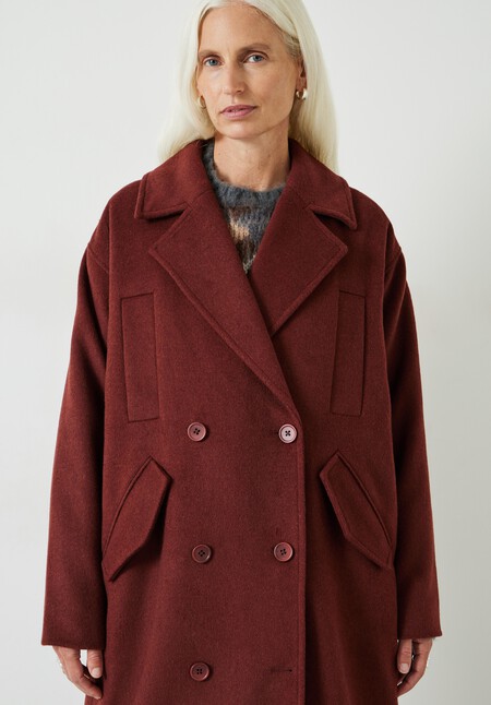 Maddie Cocoon Relaxed Wool Blend Coat
