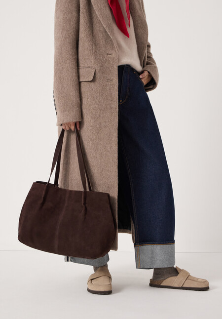 Suede Wing Tote Bag