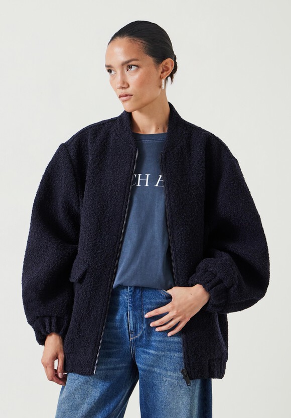 Aiden Bouclé Bomber Jacket