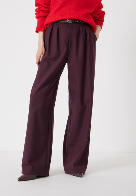 Lya Wool Blend Wide Leg Trousers