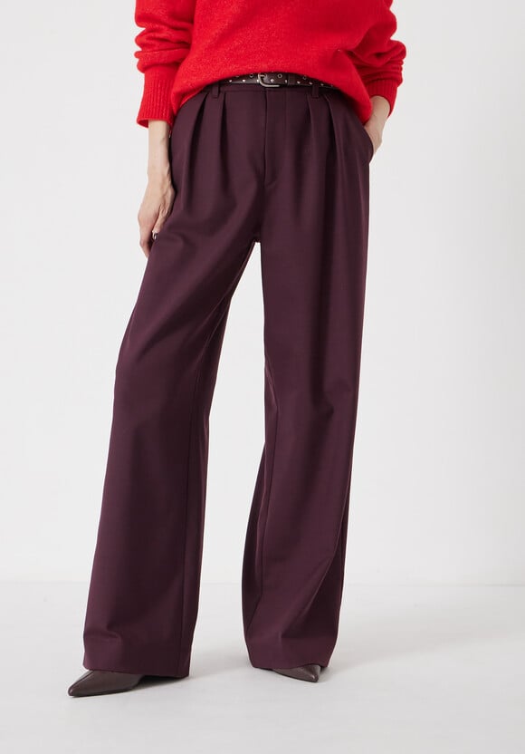 Lya Wool Blend Wide Leg Trousers