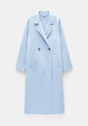 Iris Relaxed Wool Blend Double Faced Coat