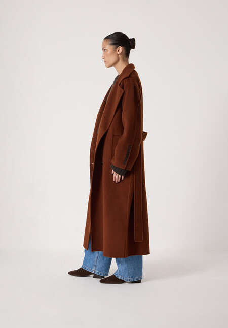 Pure Wool Double Faced Belted Coat