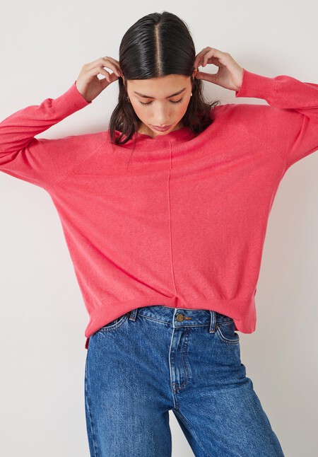 Cara Relaxed Fit Linen Crew