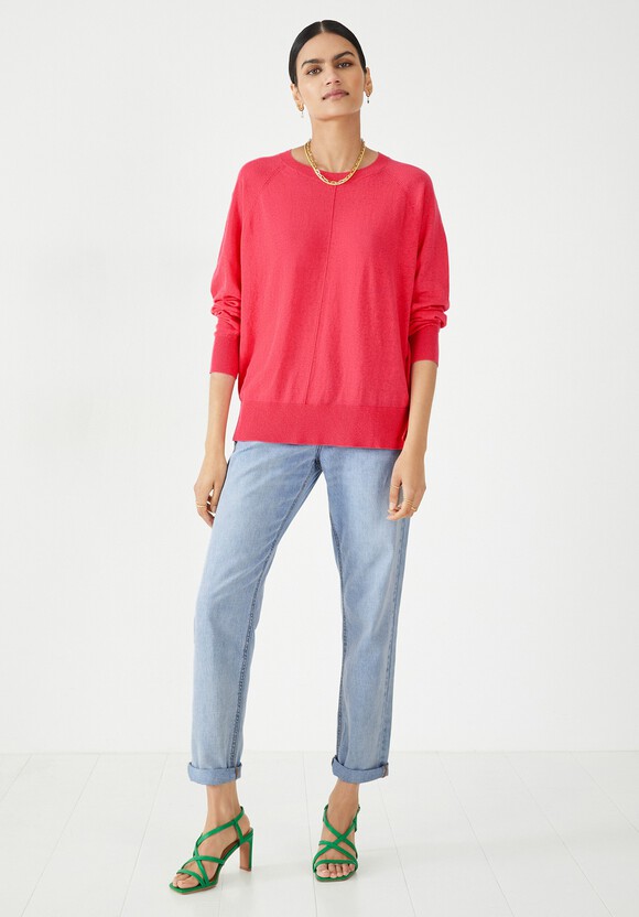 Cara Relaxed Fit Linen Crew