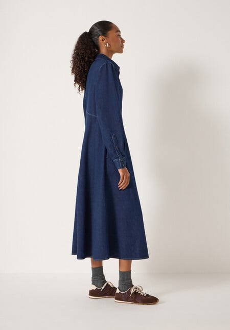 Long Sleeve Denim Shirt Dress