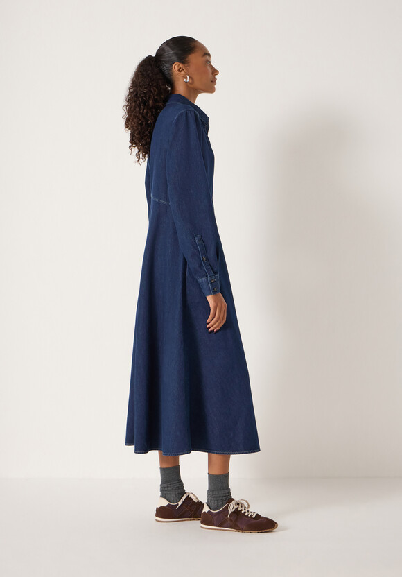 Long Sleeve Denim Shirt Dress
