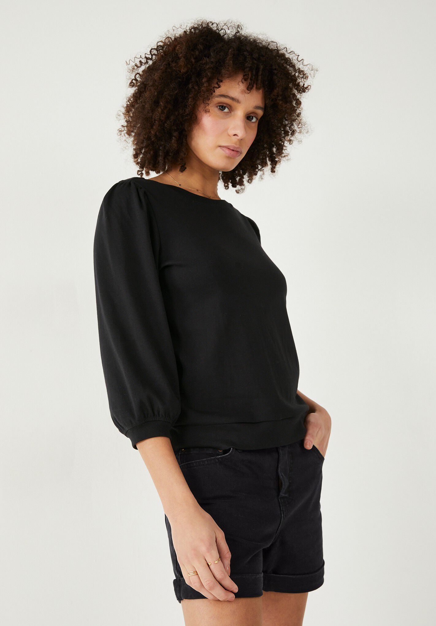 Puff shoulder t best sale shirt