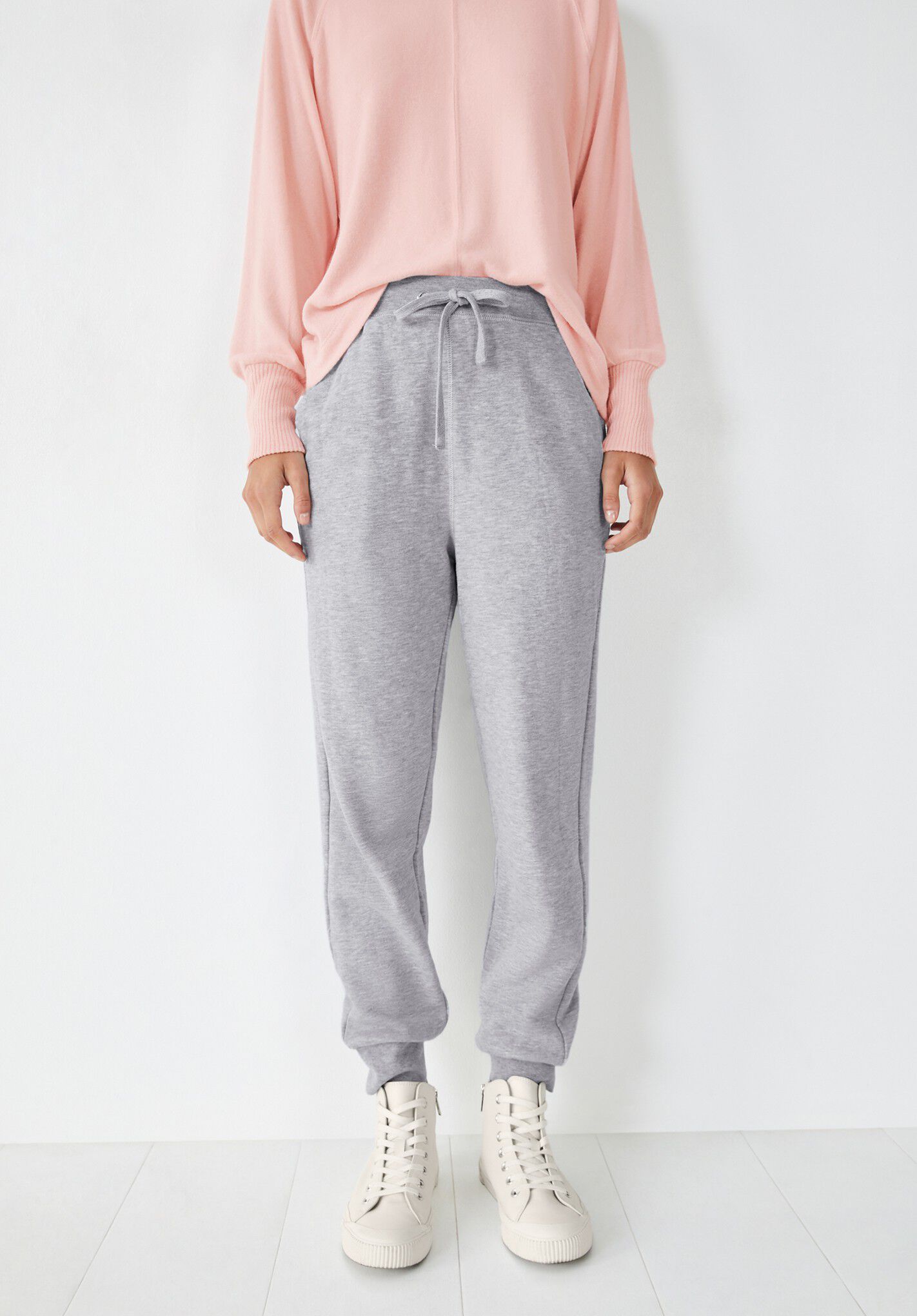 Slim grey best sale sweatpants