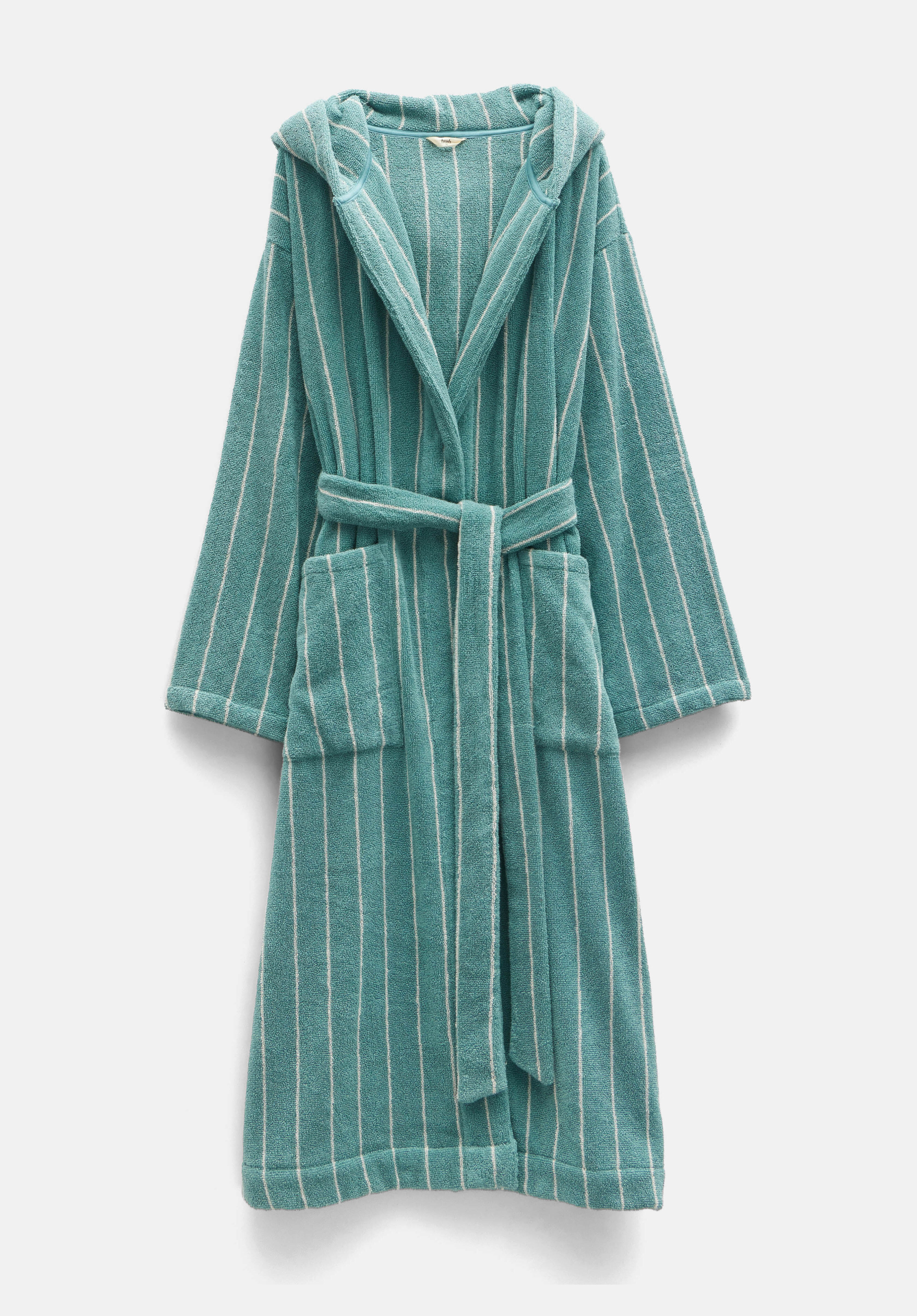 Striped towelling dressing gown cheap