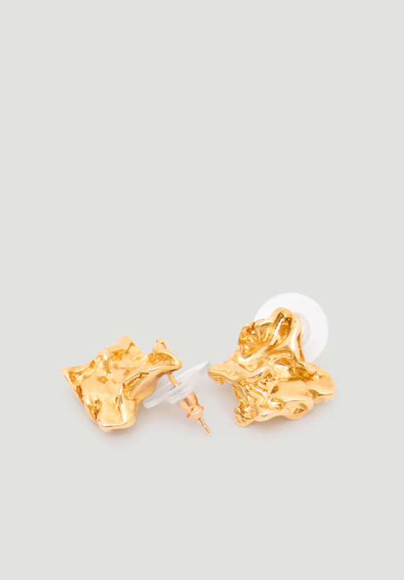 Crumpled Effect Stud Earrings