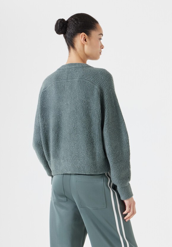 Button Front Rib Cardigan