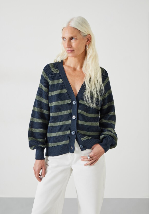 Rae Stripe Cotton Cardigan