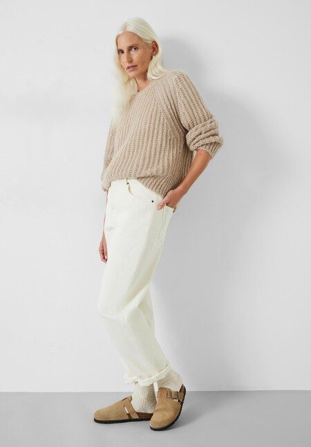 Tabby Fluffy Jumper With Mohair