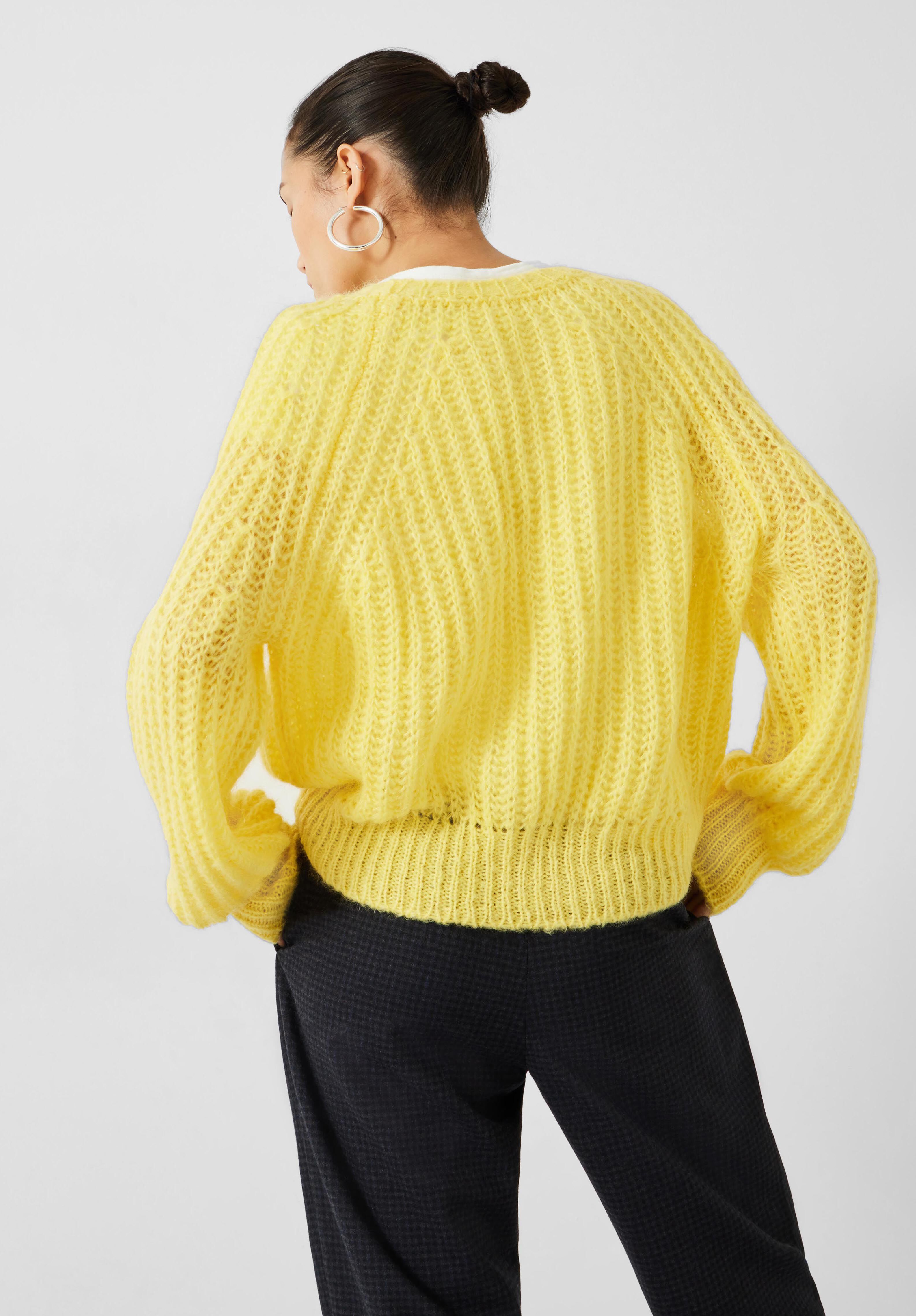 Fluffy 2025 yellow sweater