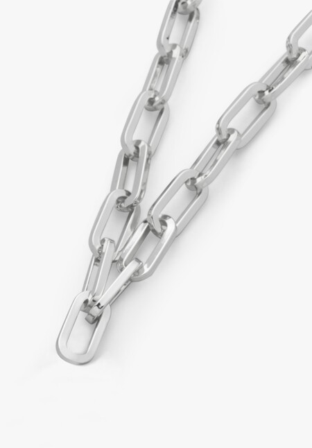 Silver Curated Paperclip Chain Necklace and Charms