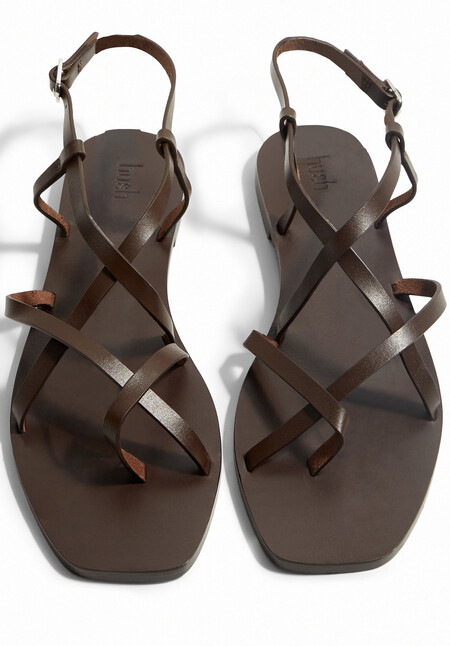 Mila Minimal Leather Sandals 