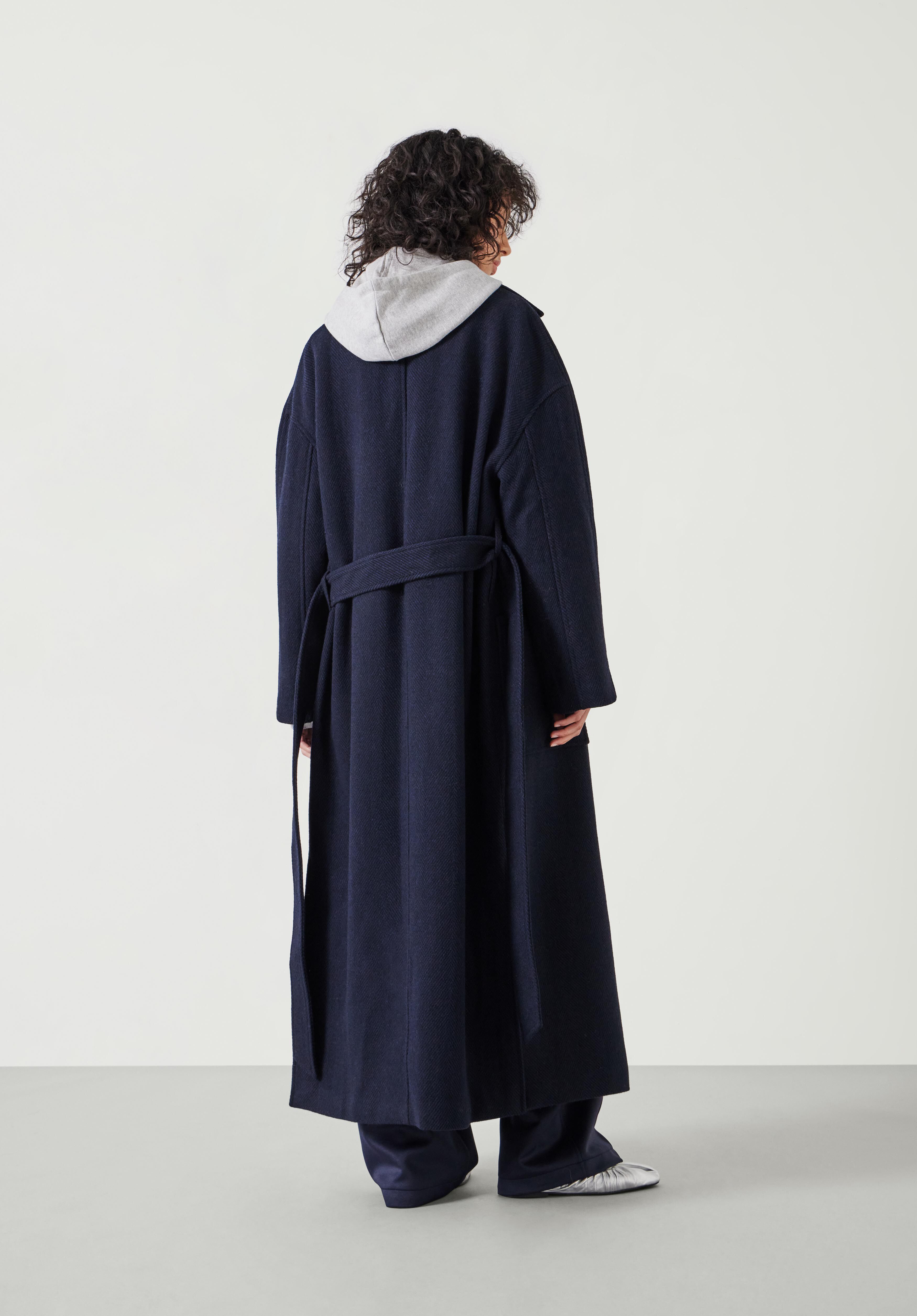 Herringbone wool blend coat cheap