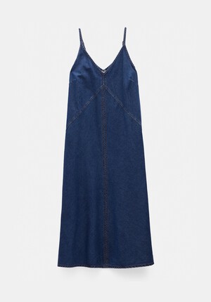 Denim Maxi Slip Dress