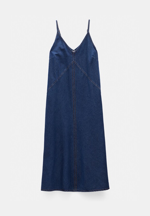Denim Maxi Slip Dress