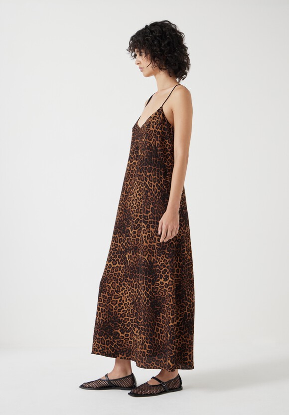 Printed Midi Slip Dress