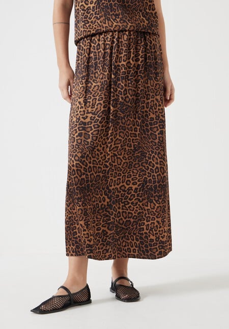 Printed Midi Skirt