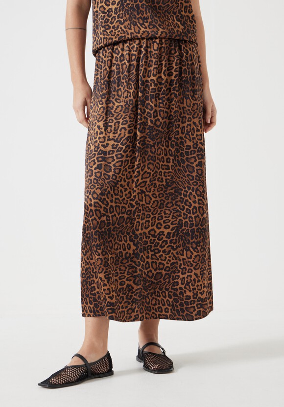 Printed Midi Skirt