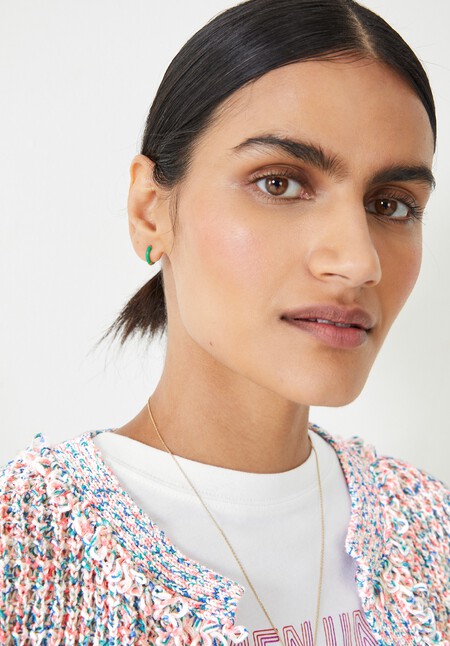 Effie Enamel Hoop Earring