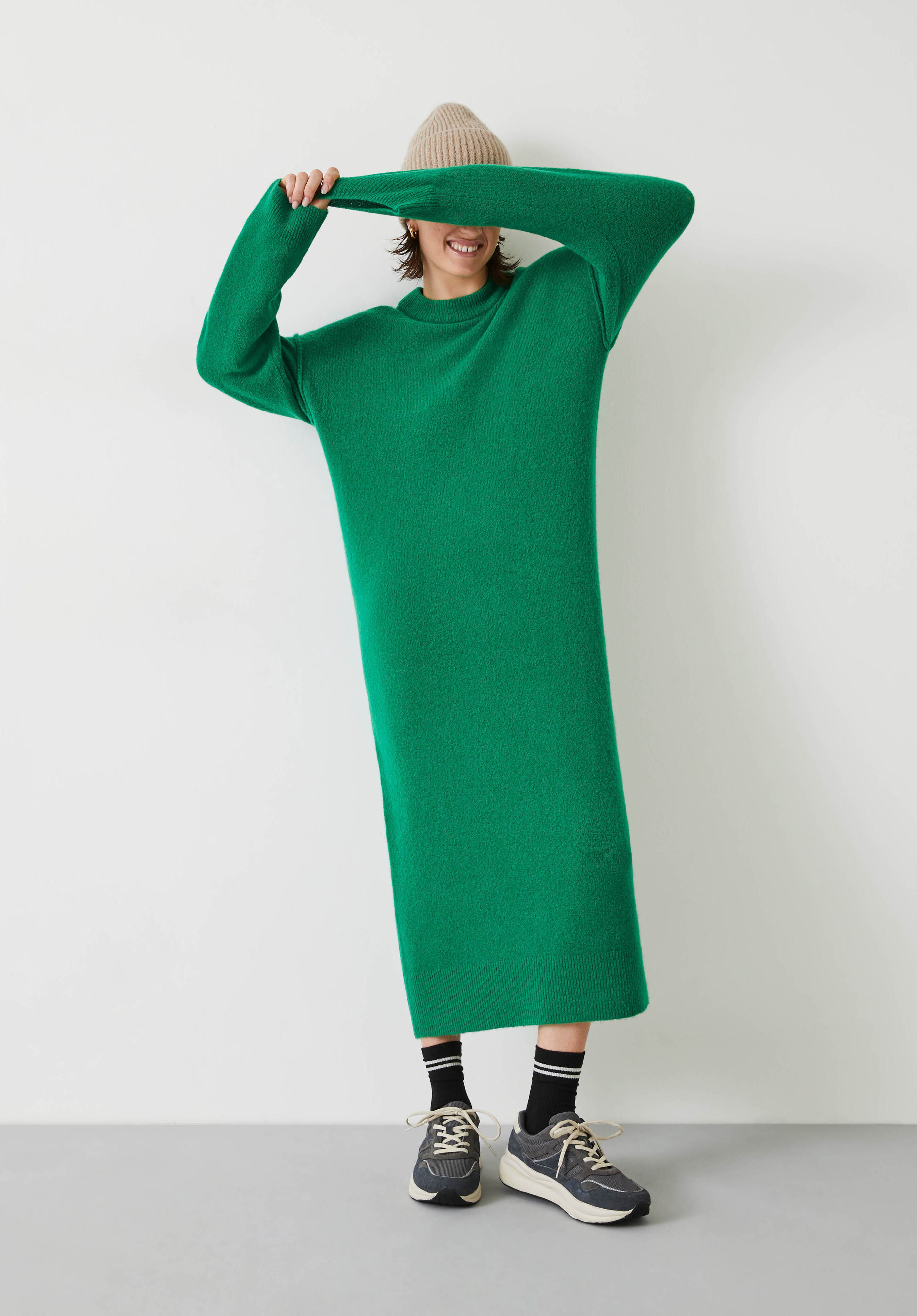 Zara green cheap jumper dress
