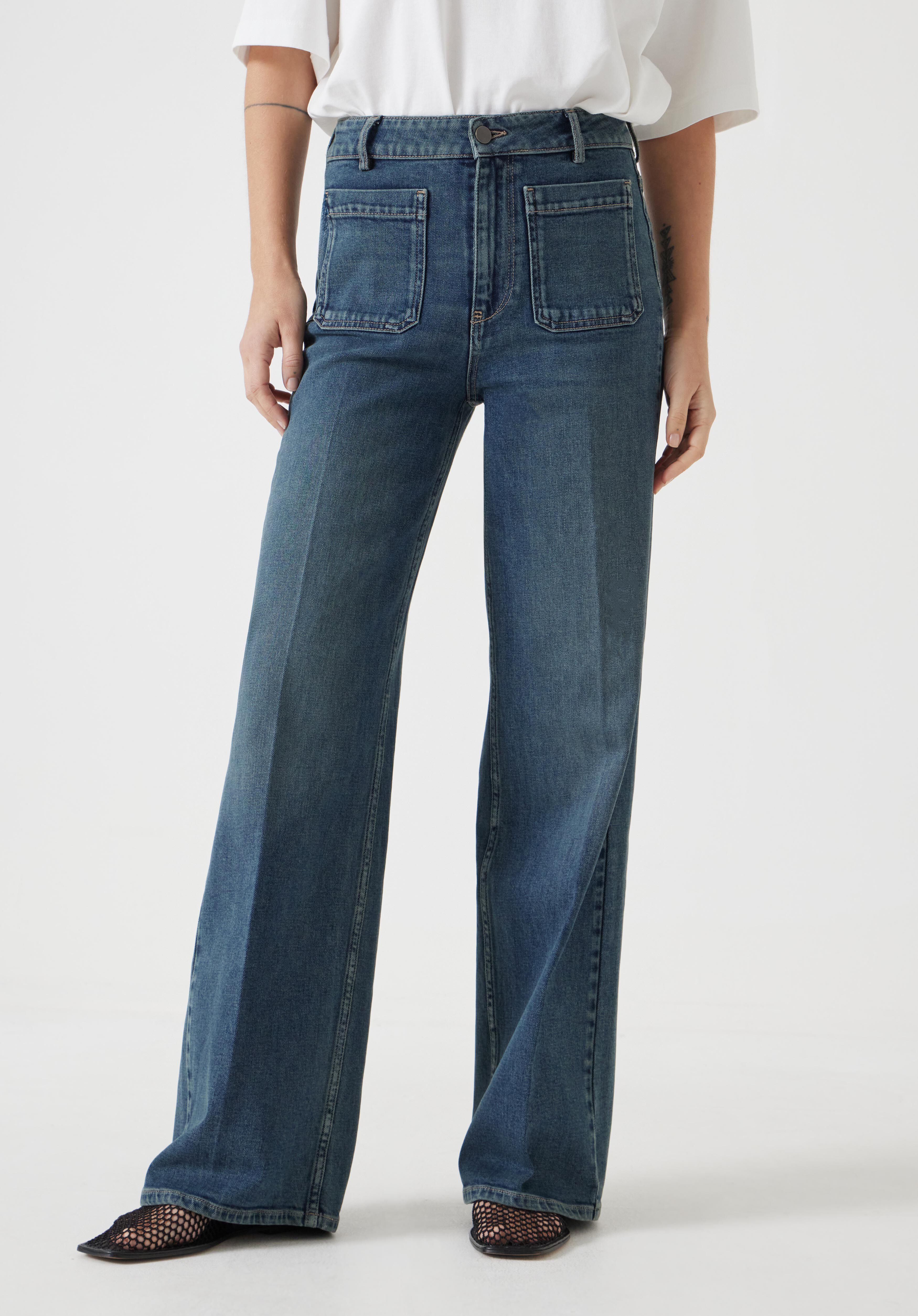 PORTERNA】Contour Washed Flare Jeans Rowan Flared Jeans