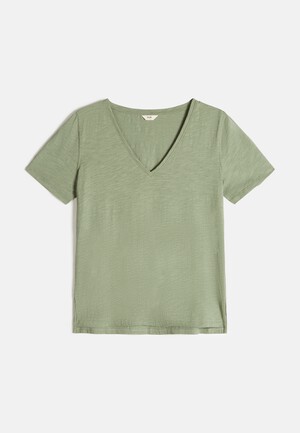 Kali Cotton Slub V-Neck T-Shirt