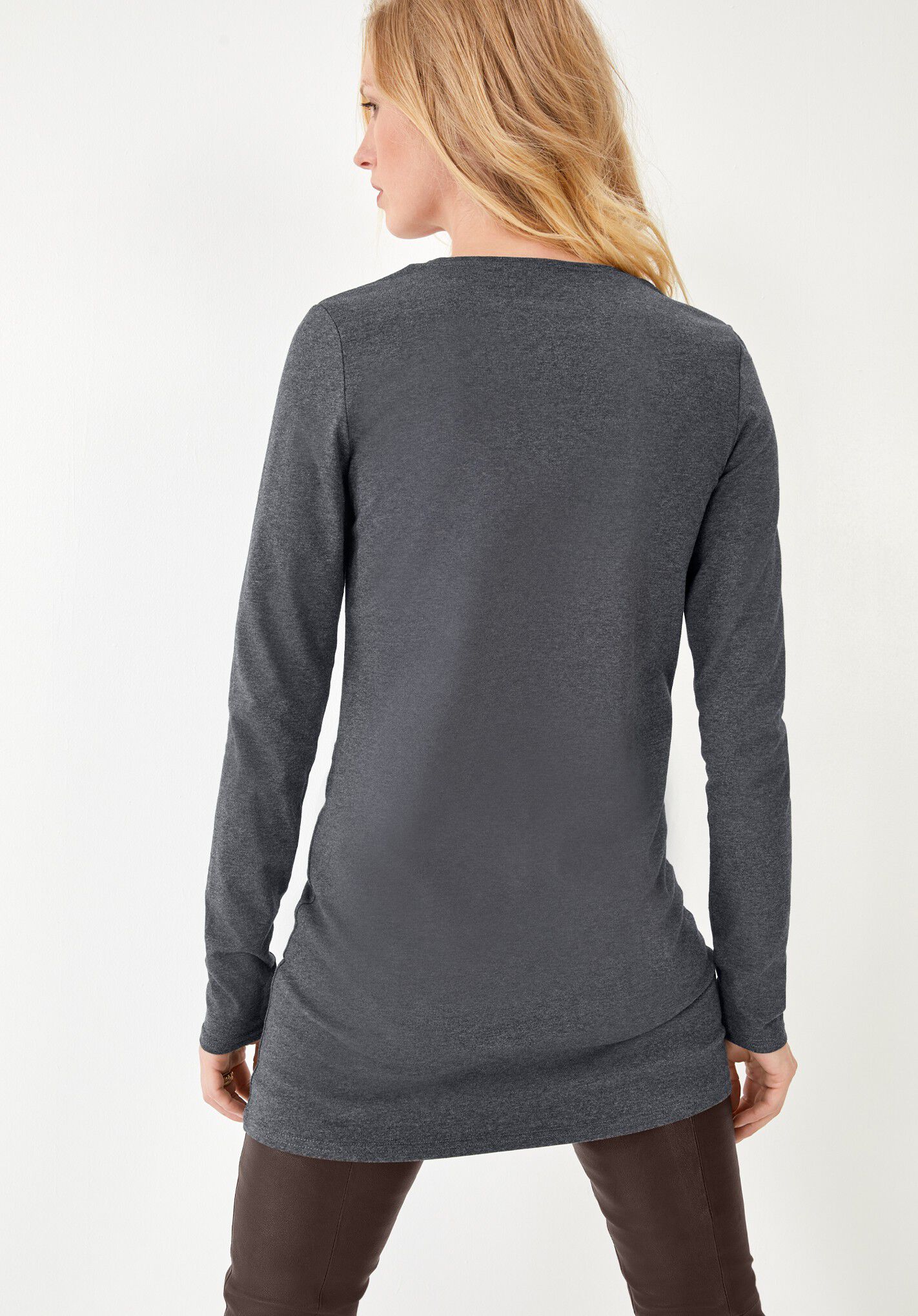 Longline Stretch-Cotton T-Shirt