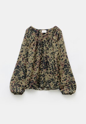 Elise V-Neck Printed Blouse