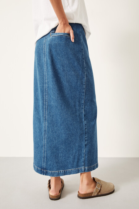 Rachel Denim Maxi Skirt